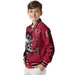 atlanta falcons spooky grin red varsity jacket best selling
