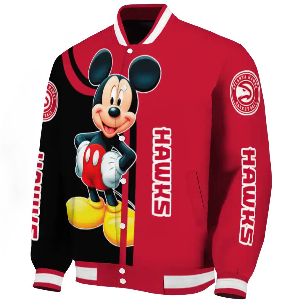 atlanta hawks mickey mouse red varsity jacket best selling atlanta hawks mickey mouse red varsity jacket best selling