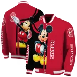 atlanta hawks mickey mouse red varsity jacket best selling