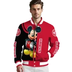 atlanta hawks mickey mouse red varsity jacket best selling