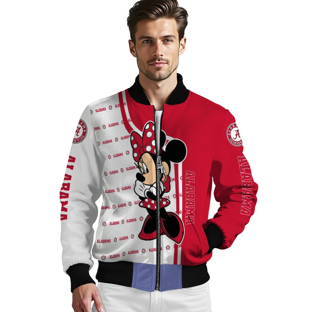 atlanta hawks minnie mouse red bomber jacket high quality atlanta hawks minnie mouse red bomber jacket high quality
