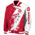 atlanta hawks ripped bolt red white varsity jacket best selling