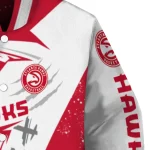 atlanta hawks ripped bolt red white varsity jacket best selling