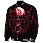 atlanta hawks skull bite red black varsity jacket best selling