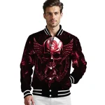 atlanta hawks skull bite red black varsity jacket best selling