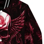 atlanta hawks skull bite red black varsity jacket best selling