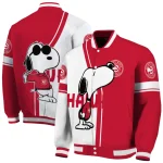 atlanta hawks snoopy attitude red varsity jacket best selling