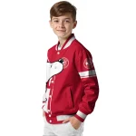 atlanta hawks snoopy attitude red varsity jacket best selling