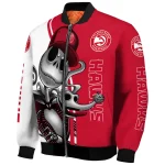 atlanta hawks spooky grin red bomber jacket best selling