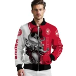 atlanta hawks spooky grin red bomber jacket best selling
