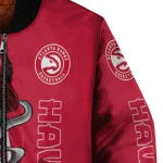 atlanta hawks spooky grin red bomber jacket best selling