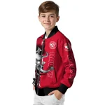 atlanta hawks spooky grin red bomber jacket best selling
