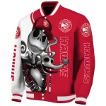 atlanta hawks spooky grin red varsity jacket best selling