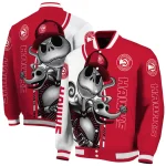 atlanta hawks spooky grin red varsity jacket best selling