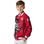 atlanta hawks spooky grin red varsity jacket best selling