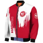atlanta hawks urban mark red bomber jacket best selling