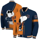auburn tigers snoopy attitude navy blue varsity jacket best selling