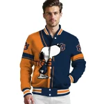 auburn tigers snoopy attitude navy blue varsity jacket best selling