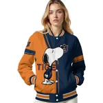 auburn tigers snoopy attitude navy blue varsity jacket best selling