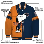 auburn tigers snoopy attitude navy blue varsity jacket best selling