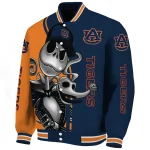 auburn tigers spooky grin navy blue varsity jacket best selling