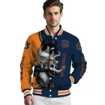 auburn tigers spooky grin navy blue varsity jacket best selling