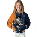 auburn tigers spooky grin navy blue varsity jacket best selling