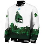 ball state cardinals clovers pattern white green varsity jacket best selling