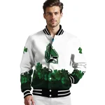 ball state cardinals clovers pattern white green varsity jacket best selling