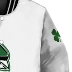 ball state cardinals clovers pattern white green varsity jacket best selling
