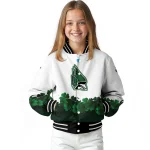 ball state cardinals clovers pattern white green varsity jacket best selling