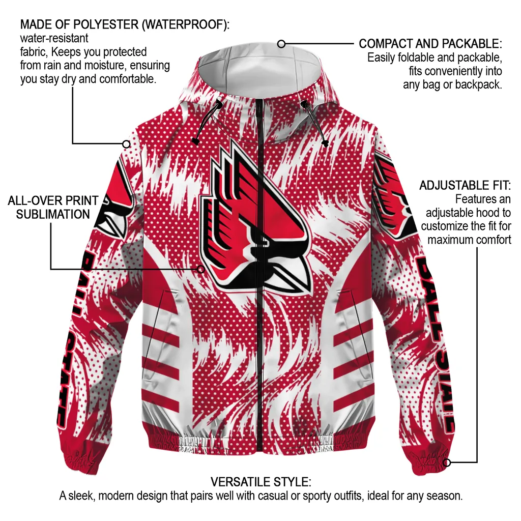ball state cardinals dynamic heat wave red windbreaker jacket new arrival ball state cardinals dynamic heat wave red windbreaker jacket new arrival