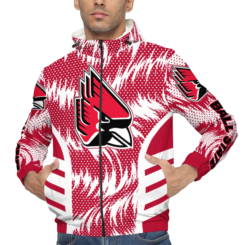 ball state cardinals dynamic heat wave red windbreaker jacket top rated ball state cardinals dynamic heat wave red windbreaker jacket top rated