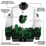 baltimore orioles four leaf icon white green varsity jacket best selling