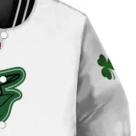 baltimore orioles four leaf icon white green varsity jacket best selling