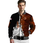 baltimore orioles grunge cut design orange black varsity jacket best selling