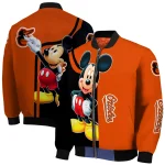 baltimore orioles mickey mouse orange bomber jacket best selling