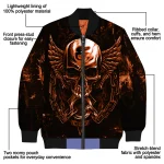 baltimore orioles skull bite orange black bomber jacket best selling