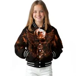 baltimore orioles skull bite orange black varsity jacket best selling