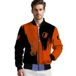 baltimore orioles urban mark orange bomber jacket best selling