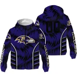 baltimore ravens dynamic heat wave purple windbreaker jacket best selling