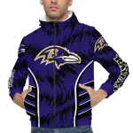 baltimore ravens dynamic heat wave purple windbreaker jacket best selling