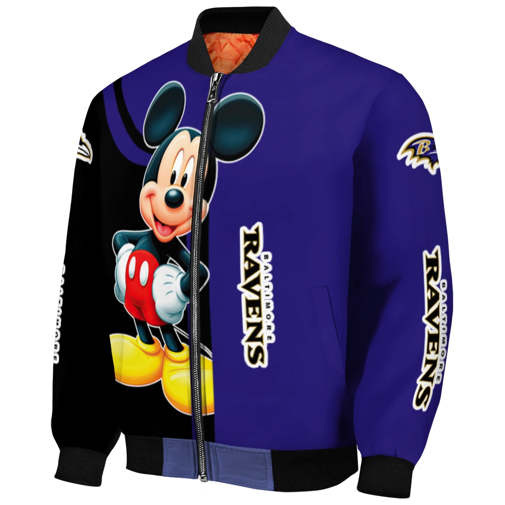 baltimore ravens mickey mouse purple bomber jacket fashion forward baltimore ravens mickey mouse purple bomber jacket fashion forward