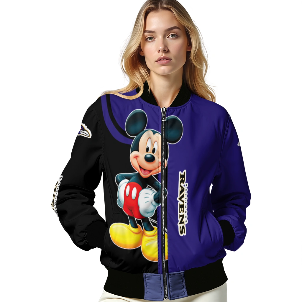 baltimore ravens mickey mouse purple bomber jacket latest model baltimore ravens mickey mouse purple bomber jacket latest model