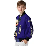 baltimore ravens mickey mouse purple bomber jacket best selling