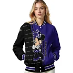 baltimore ravens minnie mouse purple varsity jacket best selling
