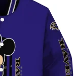 baltimore ravens minnie mouse purple varsity jacket best selling