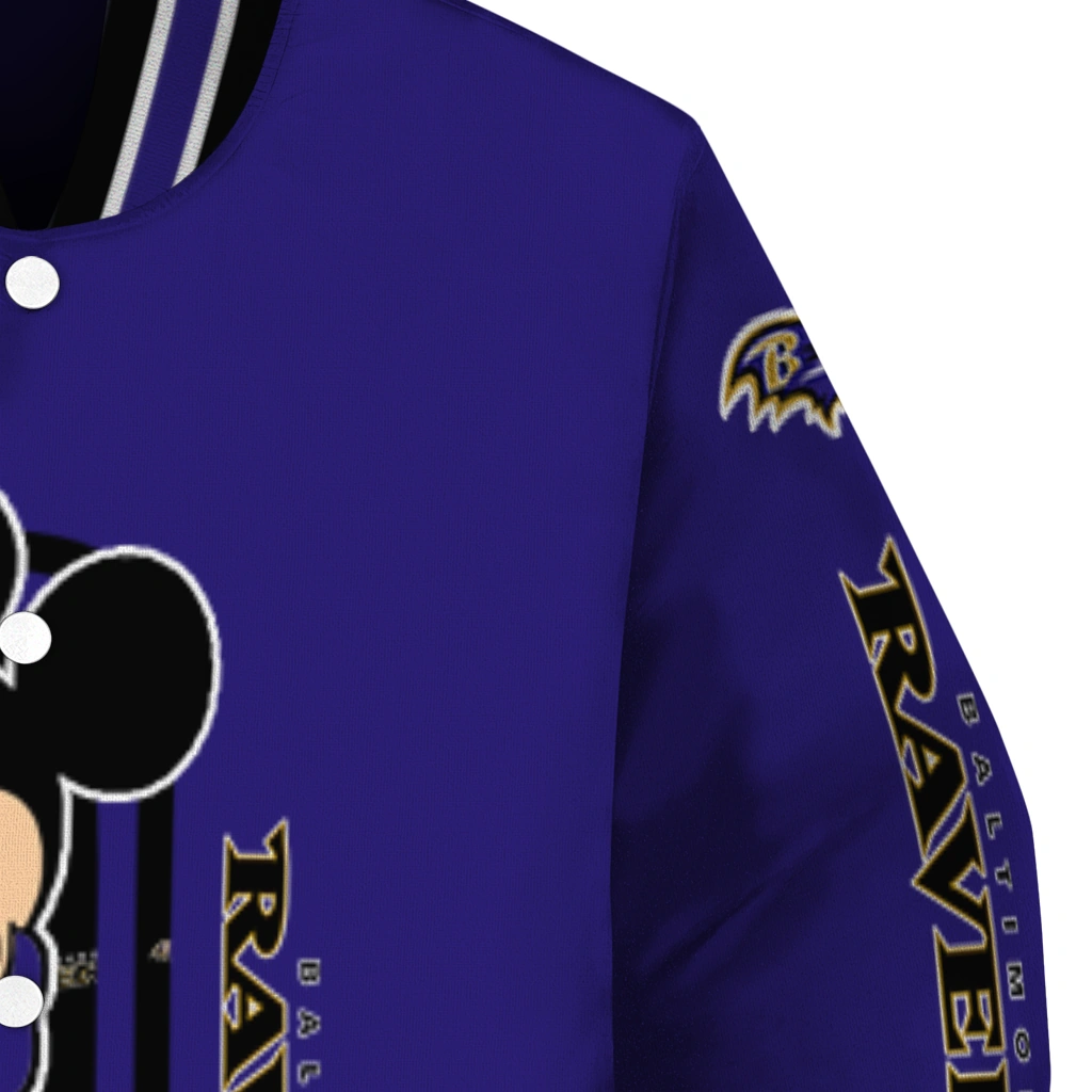baltimore ravens minnie mouse purple varsity jacket premium grade baltimore ravens minnie mouse purple varsity jacket premium grade