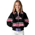 baltimore ravens pink ribbon black pink bomber jacket best selling