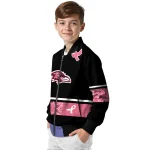 baltimore ravens pink ribbon black pink bomber jacket best selling